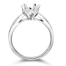 新品特价促销 G18K钻石桃心六爪荷叶款女款结婚订婚钻石戒指戒托