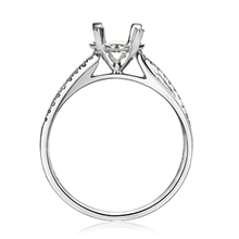 Pt900钻石唯美四爪女款结婚订婚钻石戒指戒托