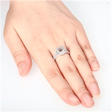 G18白四爪超豪华款女款结婚订婚钻石戒指戒托